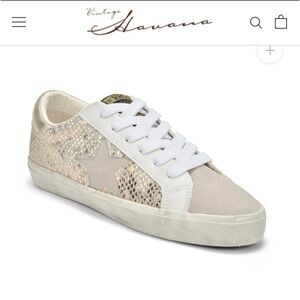 Vintage Havana Kate Star Snake Print Sneakers Size 7